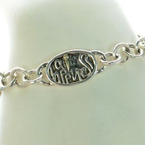 SeidenGang Solid 925 Sterling Silver & 18K G Love Happiness Health Bracelet